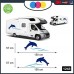 KIT 2 ADESIVI DELFINI E ONDE - - COLORE: BLU E CELESTE - - DECORATIVI PER AMBEDUE LE FIANCATE - - - PER CAMPER, FURGONI E VAN - - - Cod. 1243 KIT 2 ADESIVI DELFINI E ONDE - - COLORE: BLU E CELESTE - - DECORATIVI PER AMBEDUE LE FIANCATE - - - PER CAMPER, FURGONI E VAN - - - Cod. 1243