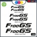 6 ADESIVI BMW F700GS - ADESIVI PER MOTO - rally touring sticker decal Moto Cod. 1282 (Nero)