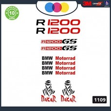 KIT 10 ADESIVI PER MOTO -NERO-ROSSO -DAKAR - MOTORRAD -BMW R 1200 GS - rally touring sticker decal Moto Cod. 1109 KIT 10 ADESIVI PER MOTO -NERO-ROSSO -DAKAR - MOTORRAD -BMW R 1200 GS - rally touring sticker decal Moto Cod. 1109