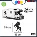 KIT 1 -NERO- CAVALLINO RAMPANTE-BLACK HORSE - ADESIVO PER CAMPER - DECORATIVO FIANCATA - - - PER CAMPER, FURGONI E VAN - - - Cod. 1262