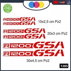 KIT 6 ADESIVI PER MOTO -BMW R1200 GSA - rally touring sticker decal Moto Cod. 1285 (Rosso) KIT 6 ADESIVI PER MOTO -BMW R1200 GSA - rally touring sticker decal Moto Cod. 1285 (Rosso)