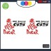 KIT 2 ADESIVI PER MOTO - NERO -ROSSO -DAKAR - BMW -GS - MOTORRAD - rally touring sticker decal Moto Cod. 1113