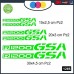 KIT 6 ADESIVI PER MOTO -BMW R1200 GSA - rally touring sticker decal Moto Cod. 1285 (Verde)
