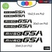 KIT 6 ADESIVI PER MOTO -BMW R1150 GSA - rally touring sticker decal Moto Cod. 1284 (Nero)