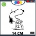 ADESIVO PER AUTO - SNOOPY - STICKERS notebook - cane, cani, adesivi cani, STICKERS auto - accessori, stickers, decal Cod. (Nero)