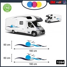 ADESIVI DECORATIVI PER AMBEDUE LE FIANCATE - PER CAMPER, FURGONI E VAN - - - Cod. 1264