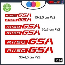 KIT 6 ADESIVI PER MOTO -BMW R1150 GSA - rally touring sticker decal Moto Cod. 1284 (Rosso) KIT 6 ADESIVI PER MOTO -BMW R1150 GSA - rally touring sticker decal Moto Cod. 1284 (Rosso)