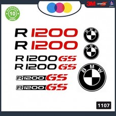 KIT 9 ADESIVI PER MOTO -NERO-ROSSO -BMW R 1200 GS - rally touring sticker decal Moto Cod. 1107 KIT 9 ADESIVI PER MOTO -NERO-ROSSO -BMW R 1200 GS - rally touring sticker decal Moto Cod. 1107