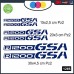 KIT 6 ADESIVI PER MOTO -BMW R1200 GSA - rally touring sticker decal Moto Cod. 1285 (Blu)