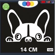 ADESIVO PER AUTO - BULLDOG FRANCESE - STICKERS notebook - cane, cani, adesivi cani, STICKERS auto - accessori, stickers, decal Cod 1297 (Bianco) ADESIVO PER AUTO - BULLDOG FRANCESE - STICKERS notebook - cane, cani, adesivi cani, STICKERS auto - accessori, stickers, decal Cod 1297 (Bianco)