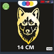 ADESIVO PER AUTO CANE LUPO - STICKERS notebook - cane, cani, adesivi cani, STICKERS auto - accessori, stickers, decal Cod 1312 (Oro) ADESIVO PER AUTO CANE LUPO - STICKERS notebook - cane, cani, adesivi cani, STICKERS auto - accessori, stickers, decal Cod 1312 (Oro)
