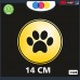 ADESIVO PER AUTO - CERCHIO - ZAMPA - IMPRONTA - ORMA - DOG FOOTPRINT - ZAMPETTE - STICKERS notebook - cane, cani, adesivi cani, STICKERS auto - accessori, stickers, decal Cod 1328 (Oro)