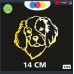 ADESIVO PER AUTO - CANE COCKER - STICKERS - notebook - cane, cani, adesivi cani, STICKERS auto - accessori, stickers, decal Cod 1331 (Oro)