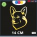 ADESIVO PER AUTO - CANE - WELSH CORGI - STICKERS - notebook - cane, cani, adesivi cani, STICKERS auto - accessori, stickers, decal Cod 1340 (Oro)