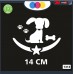 ADESIVO PER AUTO -CAGNOLINO CON STELLINA - OSSO - ZAMPETTE -STICKERS notebook - cane, cani, adesivi cani, STICKERS auto - accessori, stickers, decal Cod 1313 (Bianco)