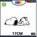ADESIVO PER AUTO - SNOOPY - STICKERS notebook - cane, cani, adesivi cani, STICKERS auto - accessori, stickers, decal Cod.1305 (Nero)