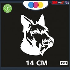 ADESIVO PER AUTO - CANE SCOTTISH TERRIER - STICKERS - notebook - cane, cani, adesivi cani, STICKERS auto - accessori, stickers, decal Cod 1317 (Bianco)