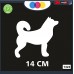 ADESIVO PER AUTO -SAGOMA CANE - STICKERS - notebook - cane, cani, adesivi cani, STICKERS auto - accessori, stickers, decal Cod 1323 (Bianco)