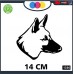 ADESIVO PER AUTO - CANE PASTORE TEDESCO -GERMAN SHEPHERD - STICKERS - notebook - cane, cani, adesivi cani, STICKERS auto - accessori, stickers, decal Cod 1336 (Nero)