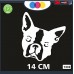 ADESIVO PER AUTO - CANE CARLINO -PUG DOG - STICKERS - notebook - cane, cani, adesivi cani, STICKERS auto - accessori, stickers, decal Cod 1335 (Bianco)