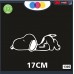 ADESIVO PER AUTO - SNOOPY - STICKERS notebook - cane, cani, adesivi cani, STICKERS auto - accessori, stickers, decal Cod.1305 (Bianco)