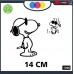 ADESIVO PER AUTO - SNOOPY - WOODSTOCK - OCCHIALI DA SOLE - SUNGLASSES - STICKERS notebook - cane, cani, adesivi cani, STICKERS auto - accessori, stickers, decal Cod.1306 (Nero)