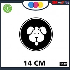 ADESIVO PER AUTO -CAGNOLINO -LINGUA - SMORFIA - STICKERS notebook - cane, cani, adesivi cani, STICKERS auto - accessori, stickers, decal Cod 1322 (Bianco)