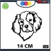 ADESIVO PER AUTO -CAGNOLINO - PALLINI -BOLLE-CUCCIOLO - STICKERS notebook - cane, cani, adesivi cani, STICKERS auto - accessori, stickers, decal Cod 1330 (Nero)
