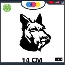 ADESIVO PER AUTO - CANE SCOTTISH TERRIER - STICKERS - notebook - cane, cani, adesivi cani, STICKERS auto - accessori, stickers, decal Cod 1317 (Nero)