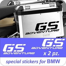 2 ADESIVI BMW - GS - ADVENTURE- PER BAULETTO - VALIGIA MOTO- BMW - MOTO - TRAVEL- TRAVELER
