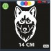ADESIVO PER AUTO CANE LUPO - STICKERS notebook - cane, cani, adesivi cani, STICKERS auto - accessori, stickers, decal Cod 1312 (Bianco)