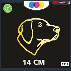 ADESIVO PER AUTO - PROFILO CANE DA CACCIA - POINTER- STICKERS - notebook - cane, cani, adesivi cani, STICKERS auto - accessori, stickers, decal Cod 1314 (Oro)