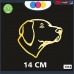 ADESIVO PER AUTO - PROFILO CANE DA CACCIA - POINTER- STICKERS - notebook - cane, cani, adesivi cani, STICKERS auto - accessori, stickers, decal Cod 1314 (Oro)