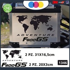 4 ADESIVI BMW ADVENTURE F 800 GS - PER BAULETTO - BMW - MOTO - TRAVEL- TRAVELER 1346