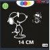 ADESIVO PER AUTO - SNOOPY - WOODSTOCK - OCCHIALI DA SOLE - SUNGLASSES - STICKERS notebook - cane, cani, adesivi cani, STICKERS auto - accessori, stickers, decal Cod.1306 (Bianco)