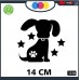 ADESIVO PER AUTO -CAGNOLINO CON STELLINE - STICKERS notebook - cane, cani, adesivi cani, STICKERS auto - accessori, stickers, decal Cod 1310 (Nero) ADESIVO PER AUTO -CAGNOLINO CON STELLINE - STICKERS notebook - cane, cani, adesivi cani, STICKERS auto - accessori, stickers, decal Cod 1310 (Nero)