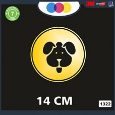 ADESIVO PER AUTO -CAGNOLINO -LINGUA - SMORFIA - STICKERS notebook - cane, cani, adesivi cani, STICKERS auto - accessori, stickers, decal Cod 1322 (Oro)