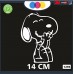 ADESIVO PER AUTO - SNOOPY - STICKERS notebook - cane, cani, adesivi cani, STICKERS auto - accessori, stickers, decal Cod 1295 (Bianco)