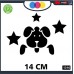 ADESIVO PER AUTO -CAGNOLINO SMORFIA - STELLINE - STICKERS notebook - cane, cani, adesivi cani, STICKERS auto - accessori, stickers, decal Cod 1316 (Nero) ADESIVO PER AUTO -CAGNOLINO SMORFIA - STELLINE - STICKERS notebook - cane, cani, adesivi cani, STICKERS auto - accessori, stickers, decal Cod 1316 (Nero)