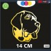 ADESIVO PER AUTO - CANE ALANO -GREAT DANE - STICKERS - notebook - cane, cani, adesivi cani, STICKERS auto - accessori, stickers, decal Cod 1337 (Oro)