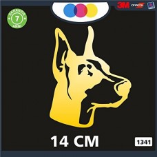 ADESIVO PER AUTO - CANE - DOBERMANN - STICKERS - notebook - cane, cani, adesivi cani, STICKERS auto - accessori, stickers, decal Cod 1341 (Oro) ADESIVO PER AUTO - CANE - DOBERMANN - STICKERS - notebook - cane, cani, adesivi cani, STICKERS auto - accessori, stickers, decal Cod 1341 (Oro)