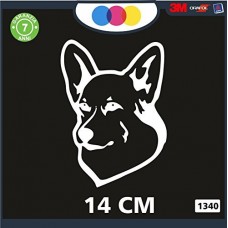 ADESIVO PER AUTO - CANE - WELSH CORGI - STICKERS - notebook - cane, cani, adesivi cani, STICKERS auto - accessori, stickers, decal Cod 1340 (Bianco) ADESIVO PER AUTO - CANE - WELSH CORGI - STICKERS - notebook - cane, cani, adesivi cani, STICKERS auto - accessori, stickers, decal Cod 1340 (Bianco)