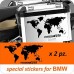 2 ADESIVI BMW - PLANISFERO MONDO - SCTITTA PICCOLA - R1200 GS - PER BAULETTO - BMW - MOTO - TRAVEL- TRAVELER - NERO 2 ADESIVI BMW - PLANISFERO MONDO - SCTITTA PICCOLA - R1200 GS - PER BAULETTO - BMW - MOTO - TRAVEL- TRAVELER - NERO