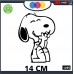 ADESIVO PER AUTO - SNOOPY - COLORE NERO - STICKERS notebook - cane, cani, adesivi cani, STICKERS auto - accessori, stickers, decal Cod 1295