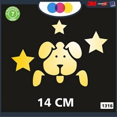 ADESIVO PER AUTO -CAGNOLINO SMORFIA - STELLINE - STICKERS notebook - cane, cani, adesivi cani, STICKERS auto - accessori, stickers, decal Cod 1316 (Oro) ADESIVO PER AUTO -CAGNOLINO SMORFIA - STELLINE - STICKERS notebook - cane, cani, adesivi cani, STICKERS auto - accessori, stickers, decal Cod 1316 (Oro)