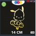 ADESIVO PER AUTO -CAGNOLINO - CUCCIOLO - STICKERS notebook - cane, cani, adesivi cani, STICKERS auto - accessori, stickers, decal Cod 1329 (Oro)