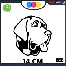 ADESIVO PER AUTO - CANE ALANO -GREAT DANE - STICKERS - notebook - cane, cani, adesivi cani, STICKERS auto - accessori, stickers, decal Cod 1337 (Nero)