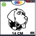 ADESIVO PER AUTO - CANE ALANO -GREAT DANE - STICKERS - notebook - cane, cani, adesivi cani, STICKERS auto - accessori, stickers, decal Cod 1337 (Nero)