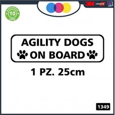 ADESIVO PER AUTO - AGILTY DOGS ON BOARD- cane, cani, adesivi cani, STICKERS auto - accessori, stickers, decal Cod 1349 (Nero) ADESIVO PER AUTO - AGILTY DOGS ON BOARD- cane, cani, adesivi cani, STICKERS auto - accessori, stickers, decal Cod 1349 (Nero)