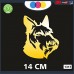 ADESIVO PER AUTO - CANE SCOTTISH TERRIER - STICKERS - notebook - cane, cani, adesivi cani, STICKERS auto - accessori, stickers, decal Cod 1317 (Oro)